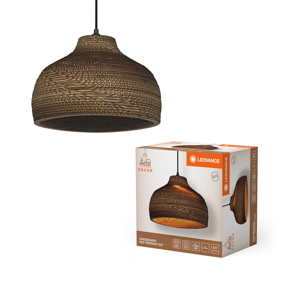 LEDVANCE DECOR Wand- und Deckenleuchte Braun, 1-flammig main product photo
