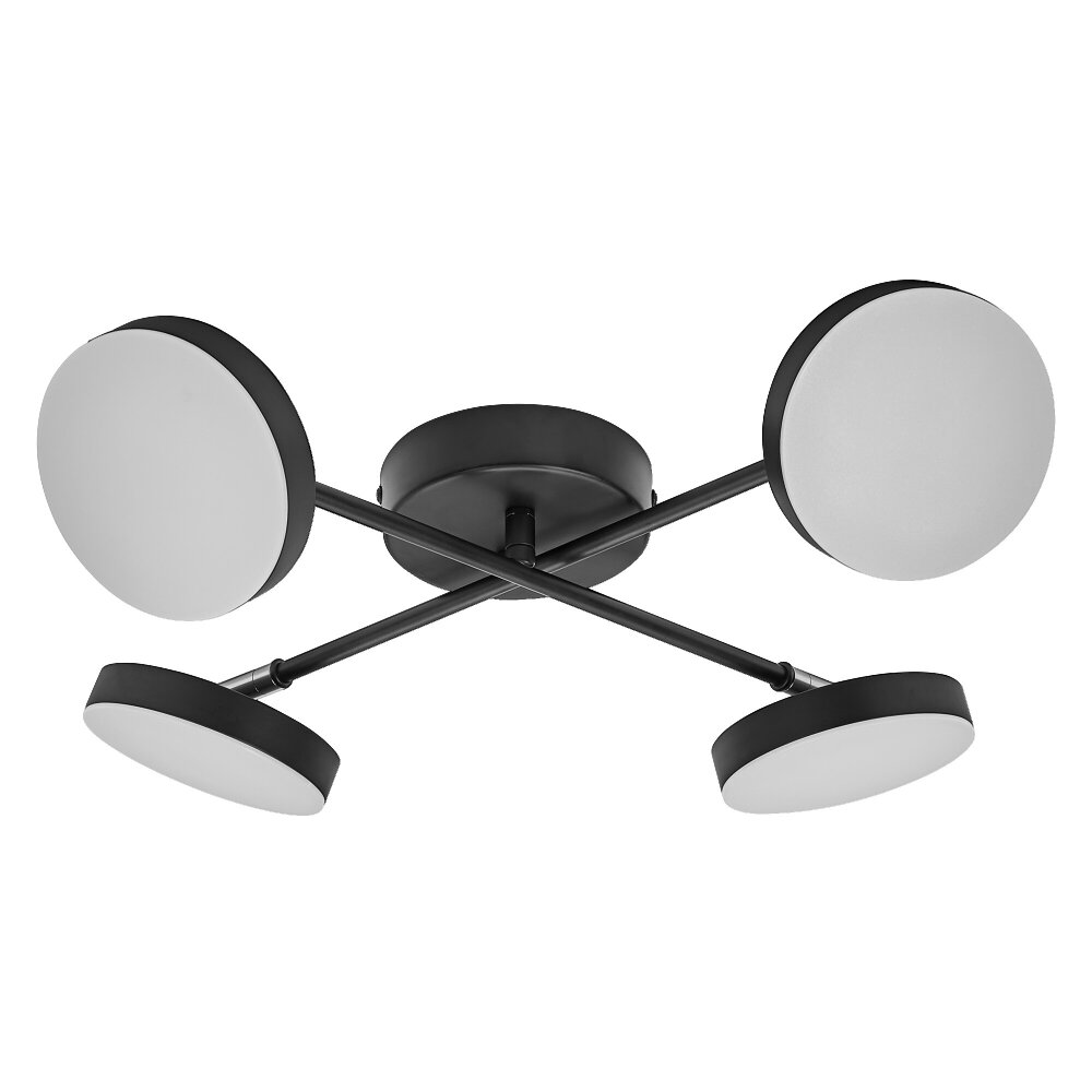 LEDVANCE DECOR Wand- und Deckenleuchte Schwarz, 4-flammig main product photo
