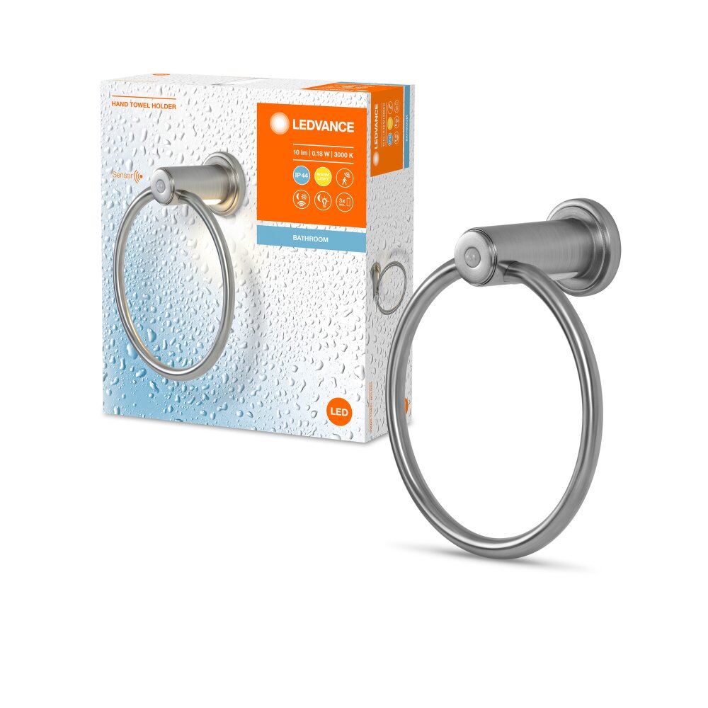 LEDVANCE BATHROOM Badleuchte Silber, 1-flammig, Bewegungsmelder main product photo