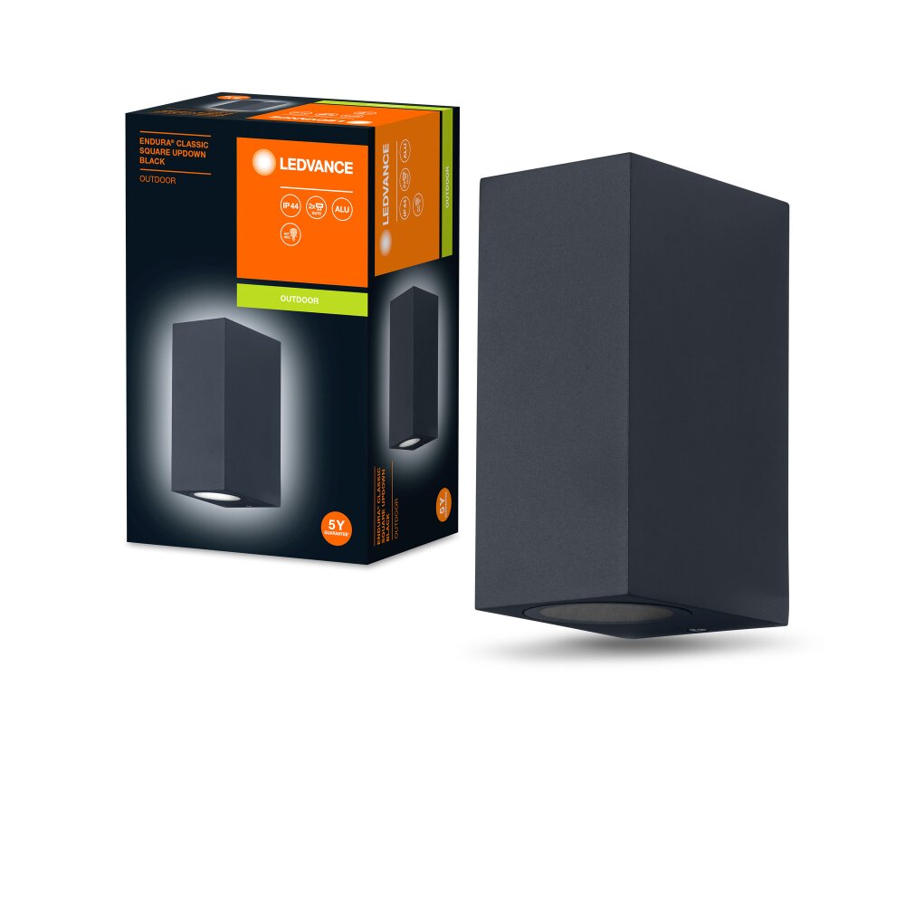 LEDVANCE ENDURA Außenwandleuchte Schwarz, 1-flammig main product photo