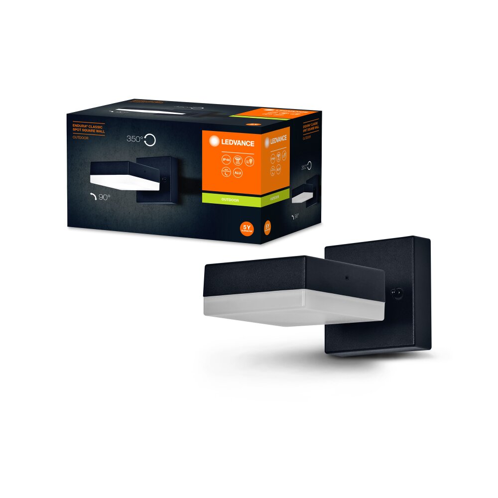 LEDVANCE ENDURA Außenwandleuchte Schwarz, 1-flammig main product photo
