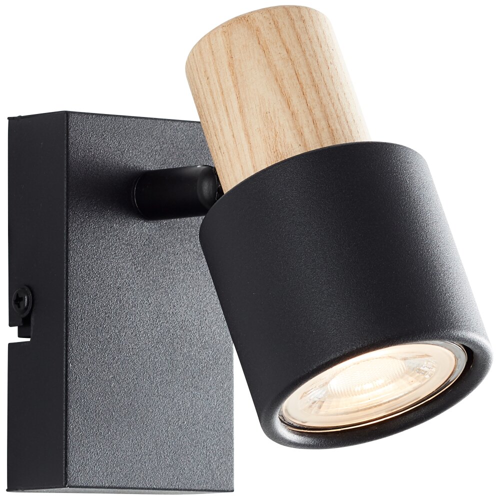 Brilliant Pini Wandstrahler Schwarz, 1-flammig main product photo