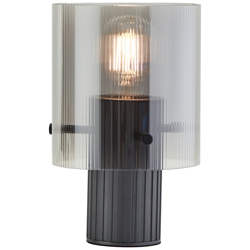 Brilliant Riffelini Tischleuchte Schwarz, 1-flammig main product photo