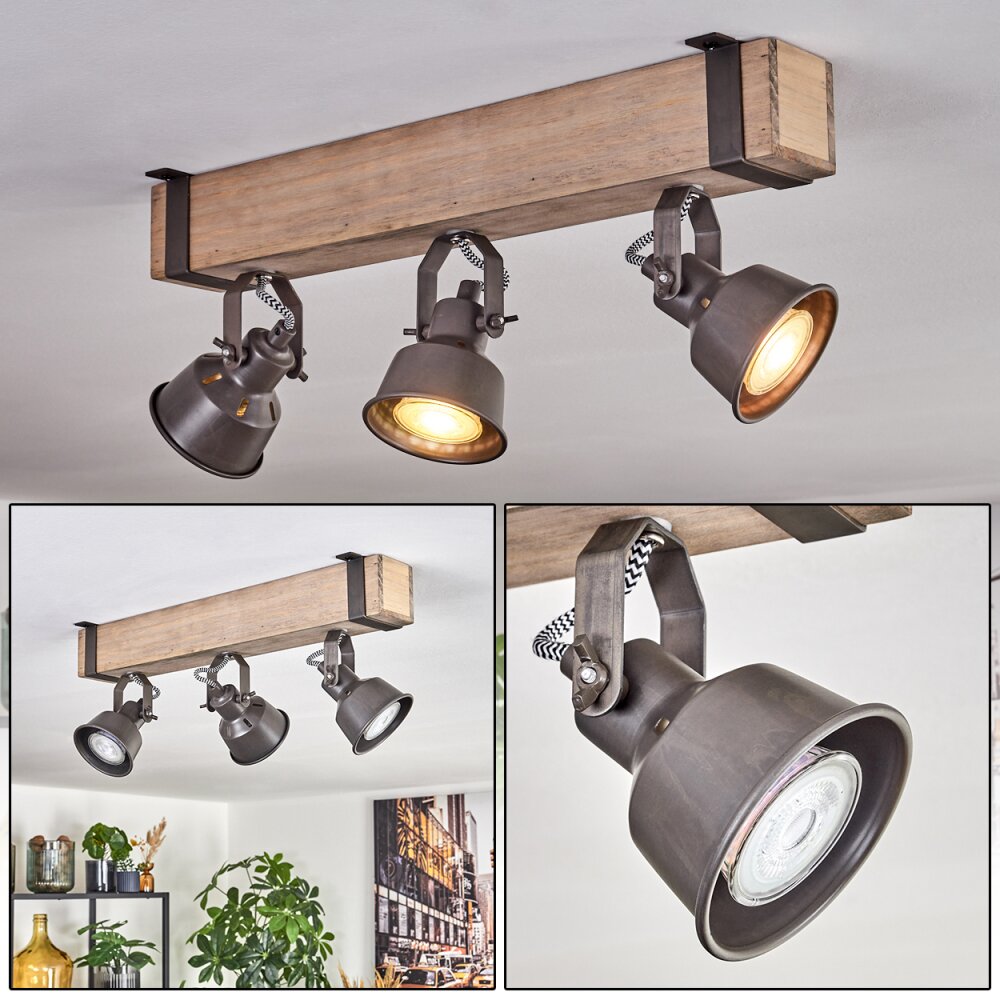 Pehefito Deckenleuchte Grau, Naturfarben, 3-flammig main product photo