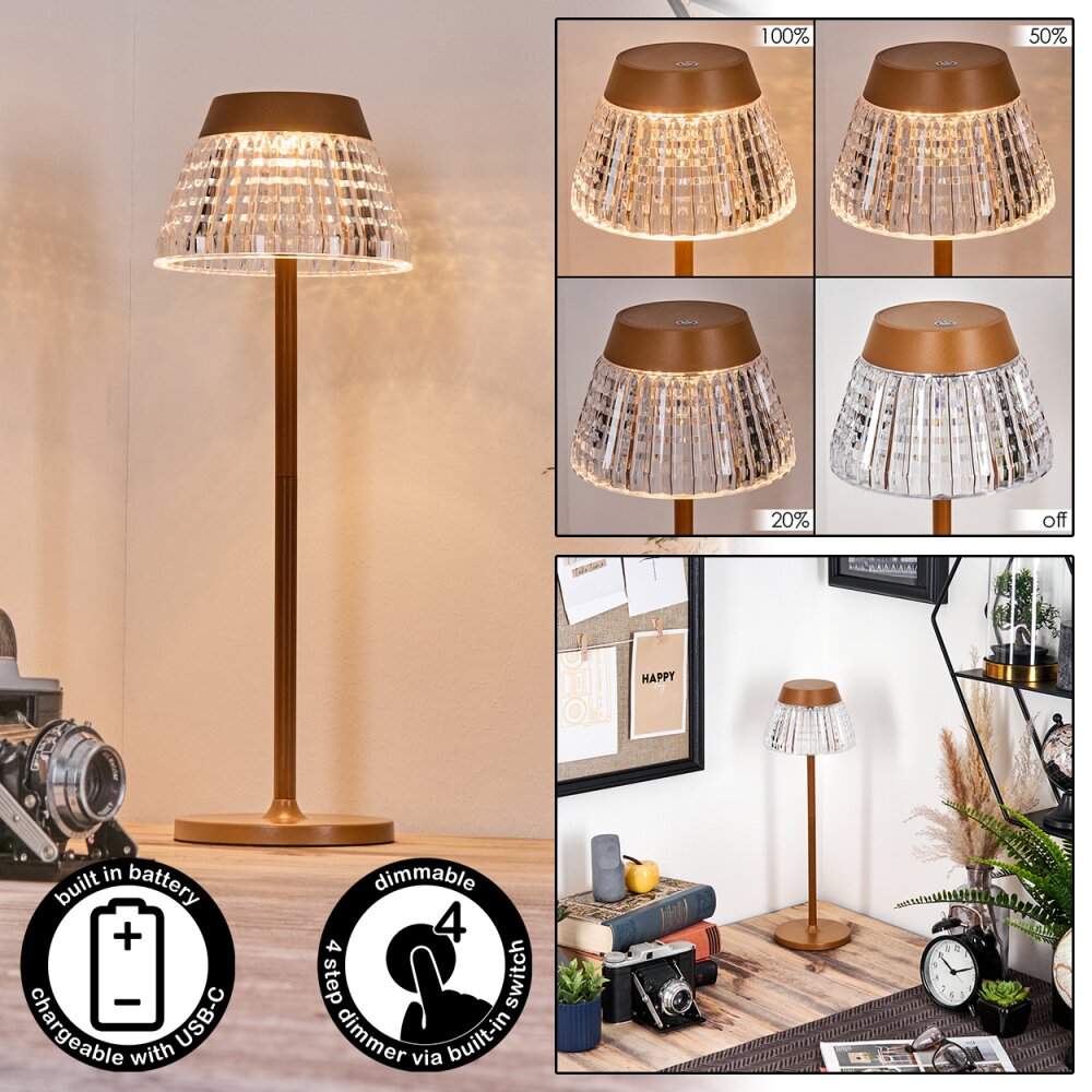 Macos Tischleuchte LED Rostfarben, 1-flammig main product photo