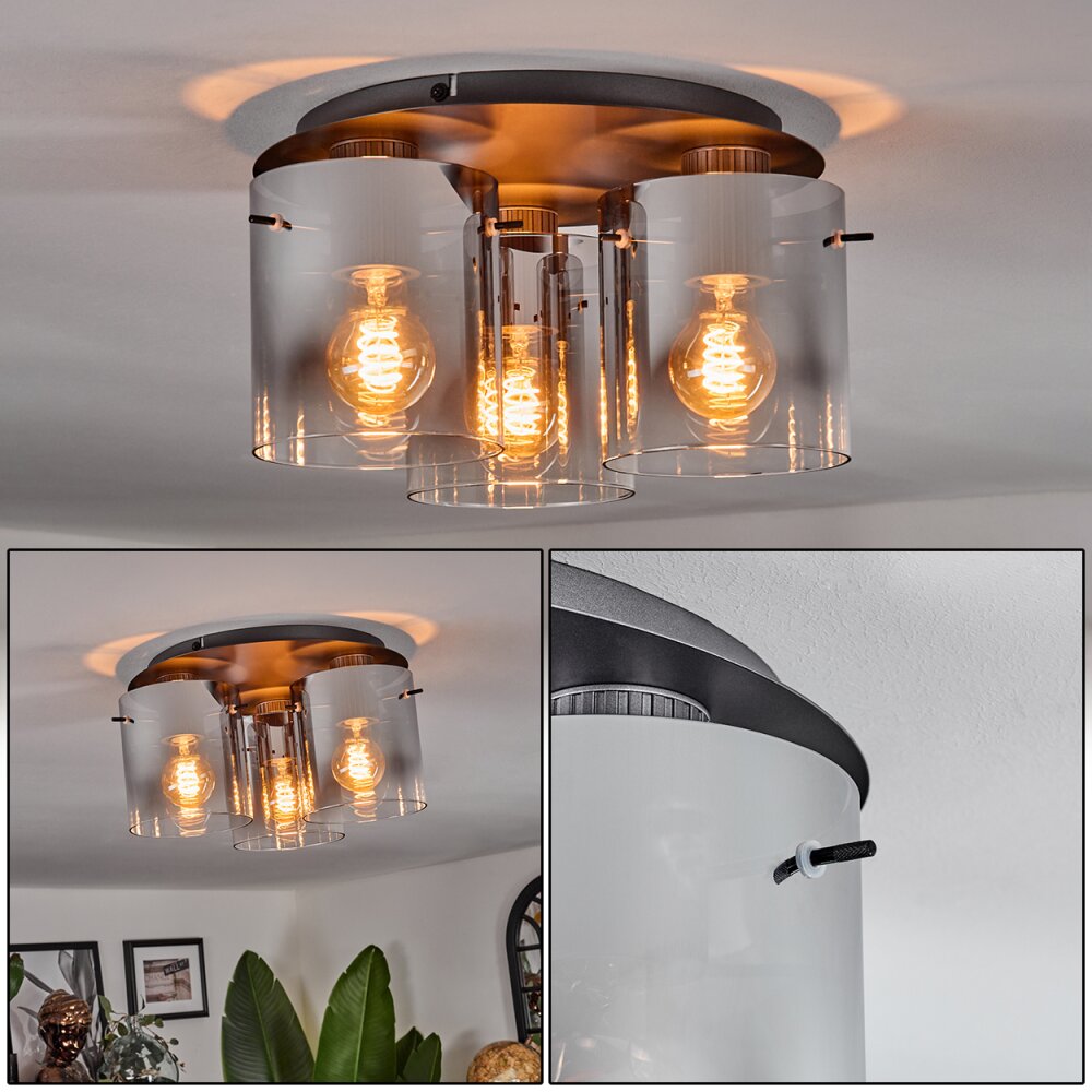 Vireda Deckenleuchte Anthrazit, 3-flammig main product photo