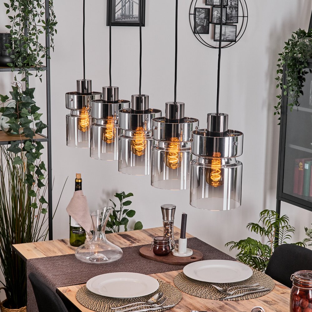 Hasvik Hängeleuchte Schwarz, 5-flammig main product photo
