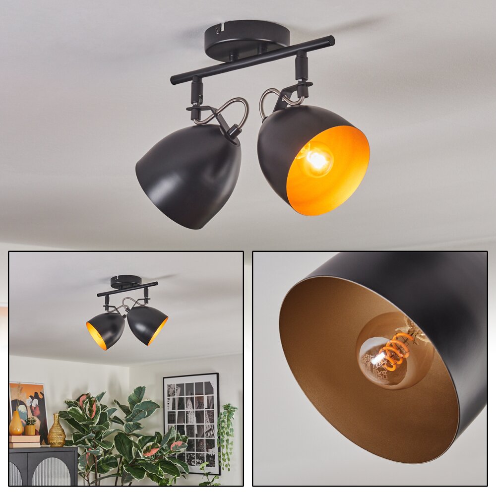 Bjedstrup Deckenleuchte Schwarz, 2-flammig main product photo