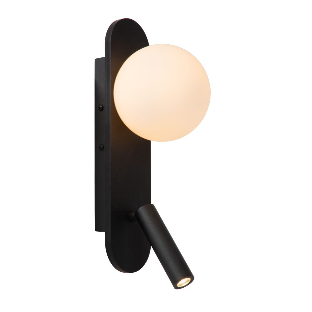 Lucide KELLY Wandleuchte LED Schwarz, 1-flammig main product photo