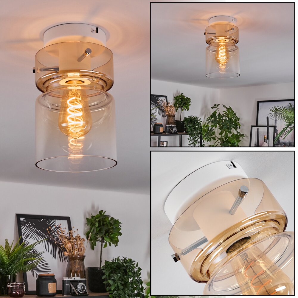 Hasvik Deckenleuchte Glas 15 cm Weiß, 1-flammig main product photo