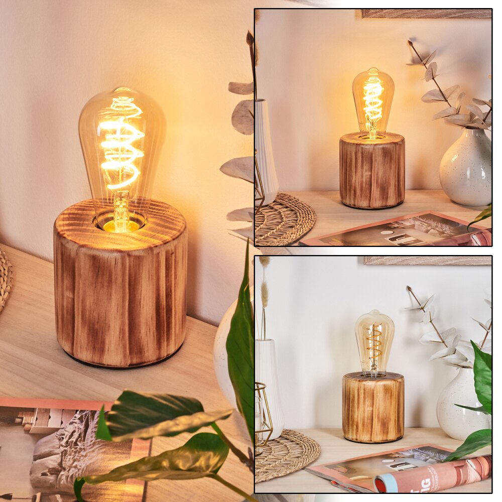 Argea Tischleuchte Naturfarben, Schwarz, 1-flammig main product photo