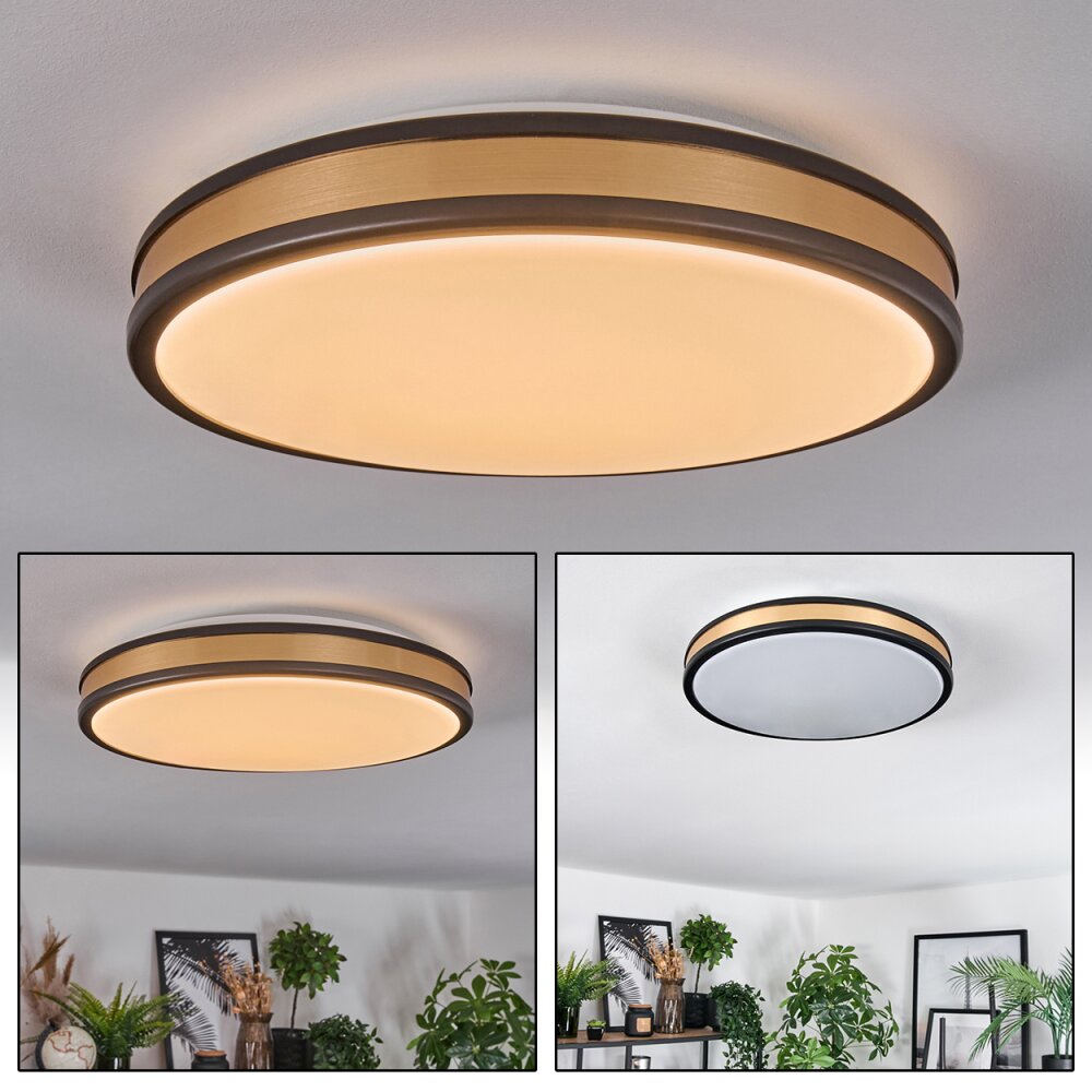 Kirtland Deckenleuchte LED Gold, Schwarz, 1-flammig main product photo