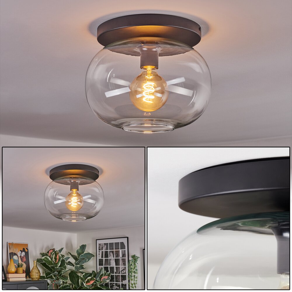 Apedo Deckenleuchte Glas 30 cm Klar, 1-flammig main product photo