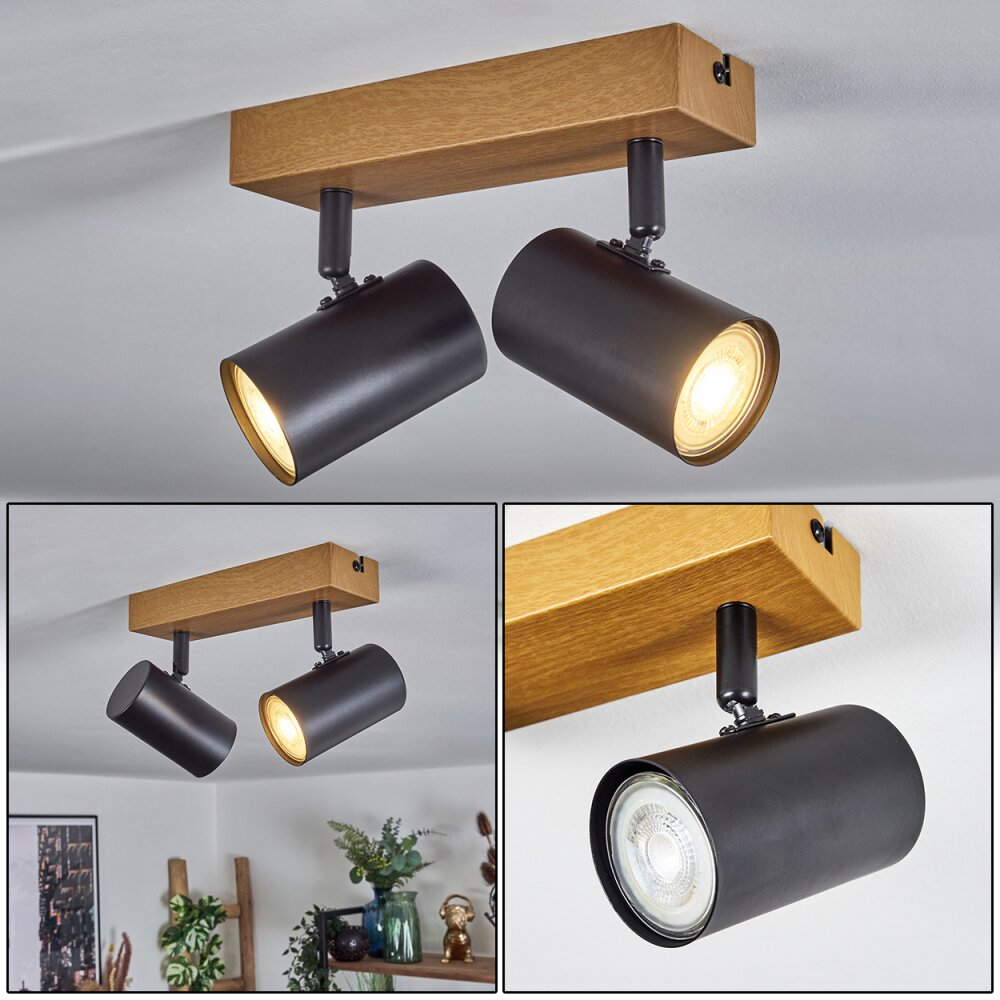 Gesteira Deckenleuchte Holzoptik, 2-flammig main product photo