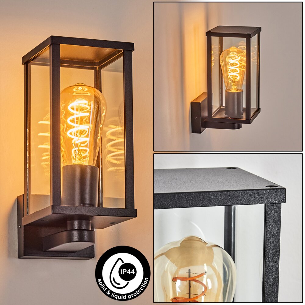 Rourega Außenwandleuchte Schwarz, 1-flammig main product photo