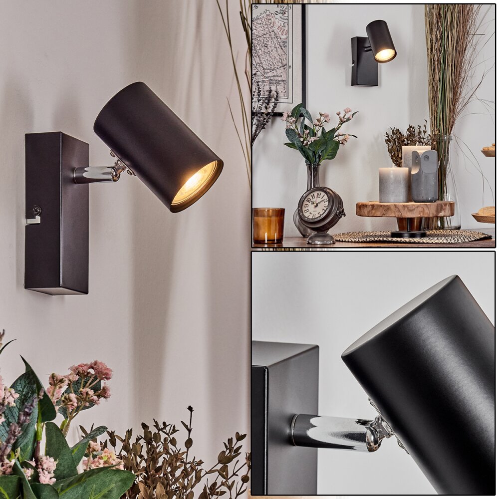 Gesteira Wandleuchte Schwarz, 1-flammig main product photo