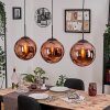 Gastor Hängeleuchte Glas 30 cm Kupferfarben, 3-flammig