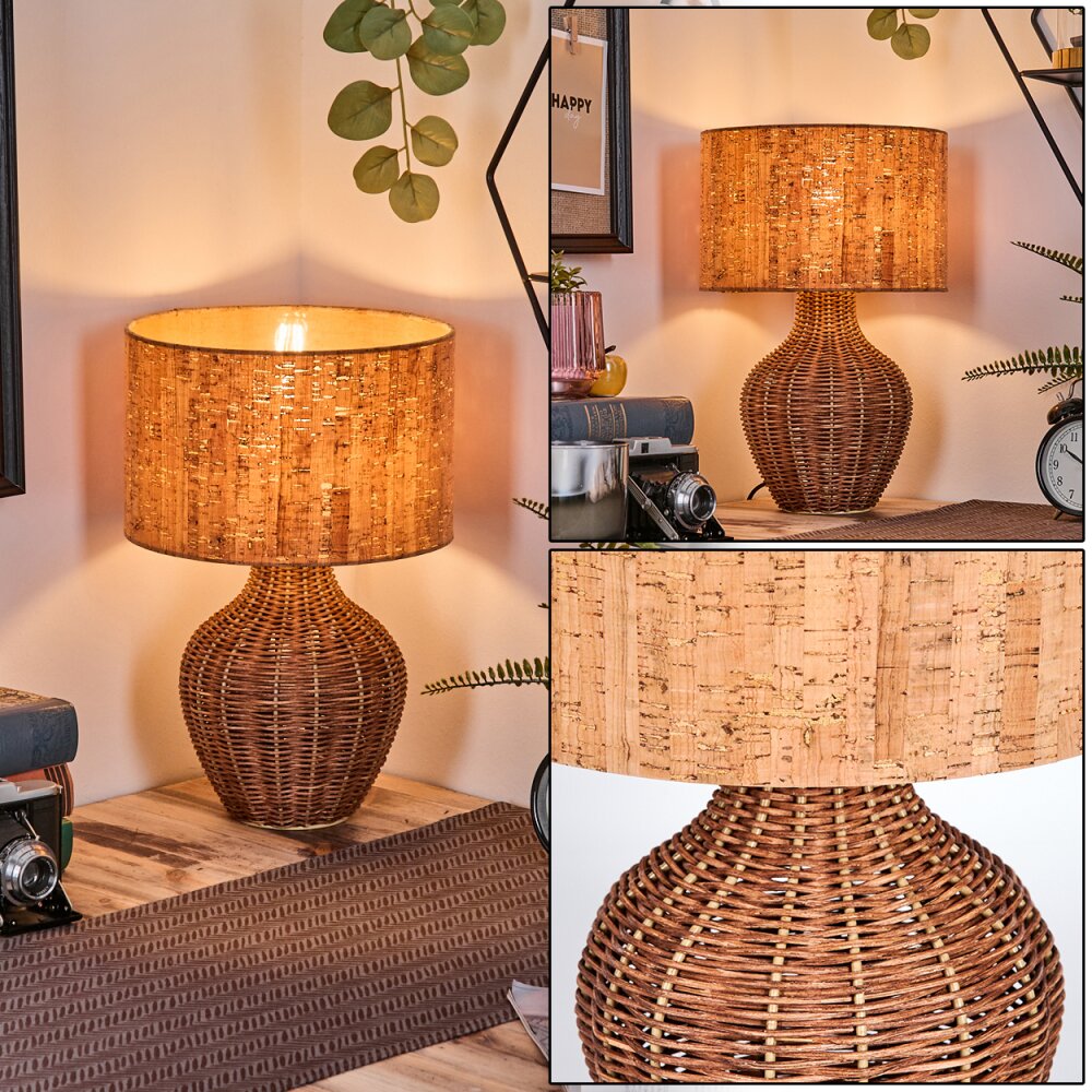 Halarna Tischleuchte Braun, Naturfarben, 1-flammig main product photo