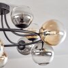 Chehalis Deckenleuchte Glas 10 cm, 12 cm Bernsteinfarben, Klar, Rauchfarben, 12-flammig