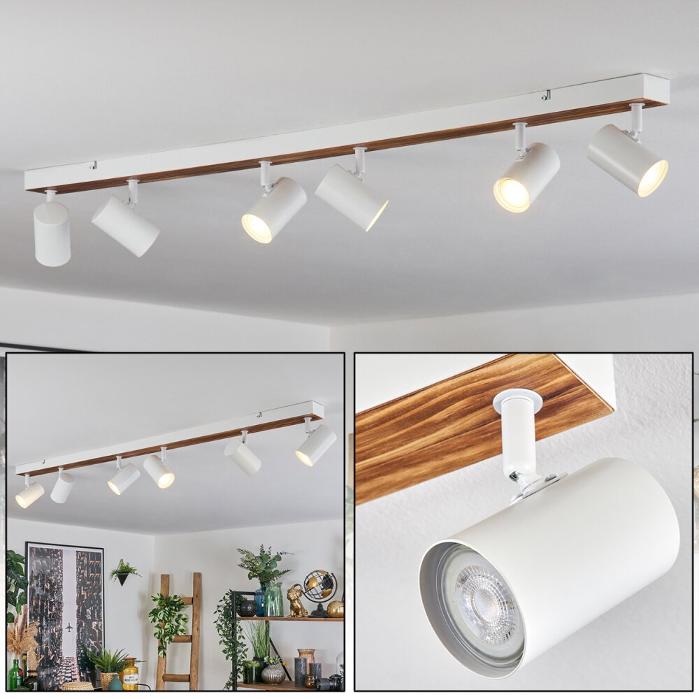 Gesteira Deckenleuchte Naturfarben, Weiß, 6-flammig main product photo