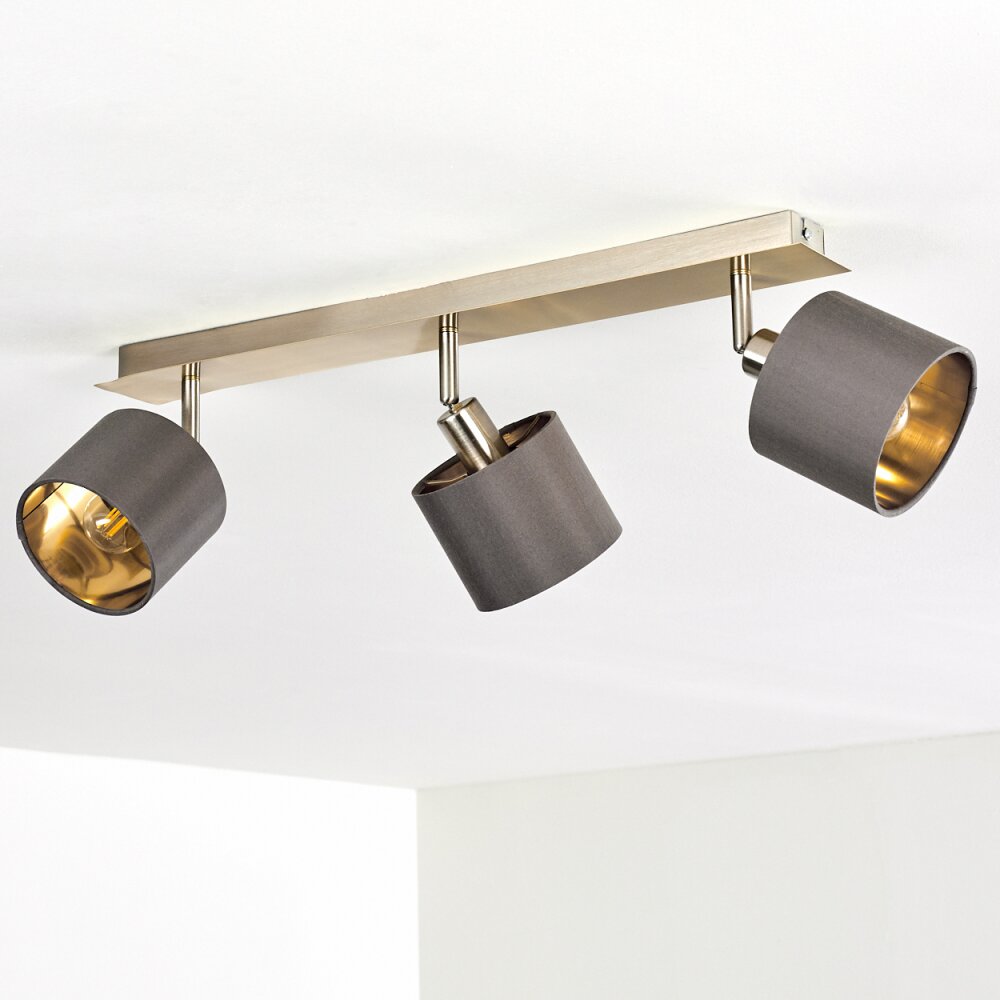 Tibro Deckenleuchte Gold, Grau, 3-flammig