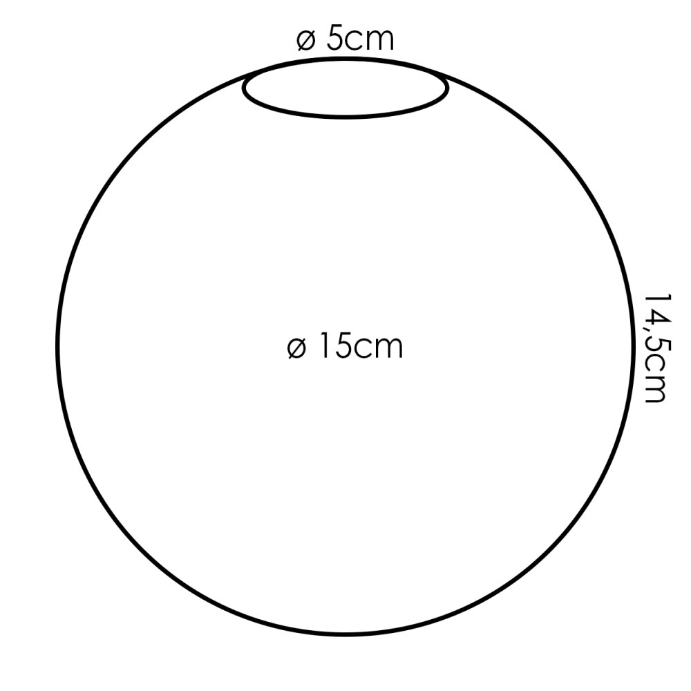 Lampenschirm aus Glas Gastor Ersatzglas 15 cm Weiß