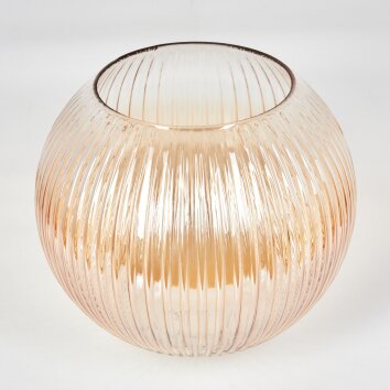 Glas-Lampenschirm Koyoto Ersatzglas 25 cm Bernsteinfarben, Klar