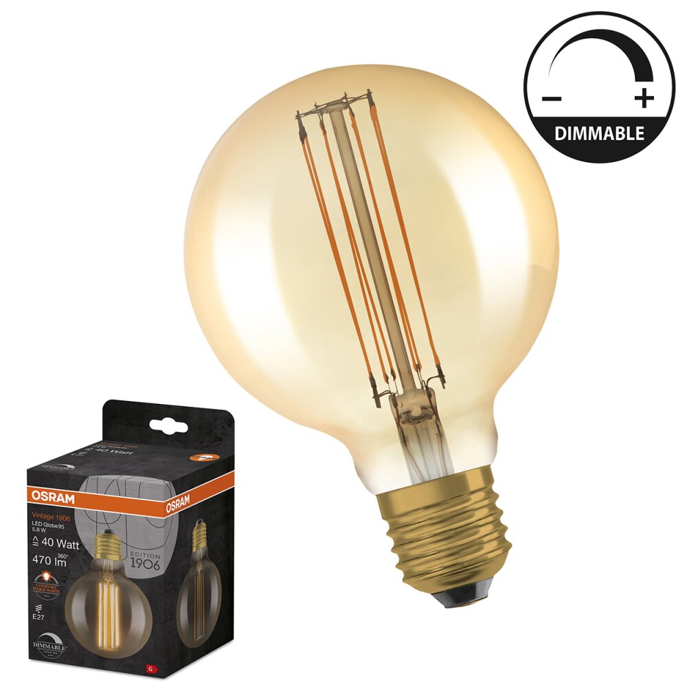 LED E27 5,8 Watt 2200 Kelvin 470 Lumen main product photo