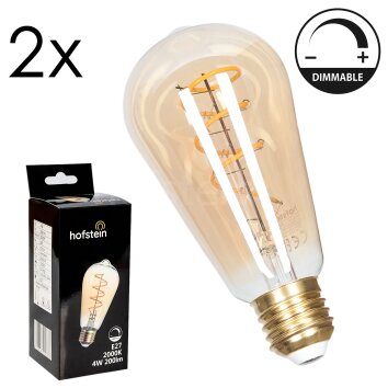 LED E27 2er Set 4 Watt 2000 Kelvin 200 Lumen LED E27 2er Set 4 Watt 2000 Kelvin 200 Lumen