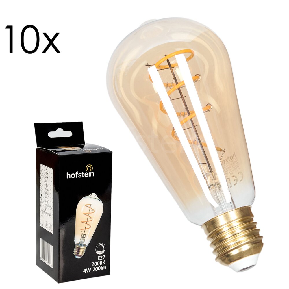 LED E27 10er Set 4 Watt 2000 Kelvin 200 Lumen main product photo