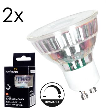 LED GU10 2er Set 4 Watt 3000 Kelvin 345 Lumen