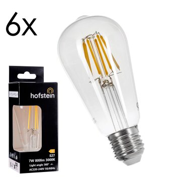 LED E27 6er Set 6 Watt 3000 Kelvin 800 Lumen LED E27 6er Set 6 Watt 3000 Kelvin 800 Lumen