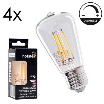 LED E27 4er Set 5 Watt 2700 Kelvin 500 Lumen LED E27 4er Set 5 Watt 2700 Kelvin 500 Lumen