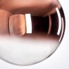 Gastor Hängeleuchte Glas 30 cm Klar, Kupferfarben, 1-flammig