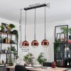 Gastor Hängeleuchte Glas 20 cm Klar, Kupferfarben, 3-flammig