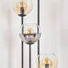Koyoto Stehleuchte Glas 15 cm Holz hell, Schwarz, 4-flammig