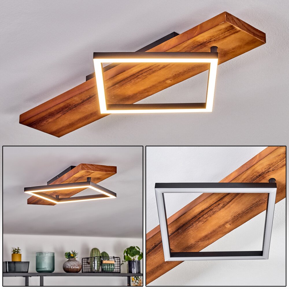 Pompu Deckenleuchte LED Naturfarben, Schwarz, 1-flammig main product photo