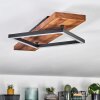 Pompu Deckenleuchte LED Naturfarben, Schwarz, 1-flammig