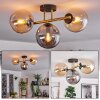 Gastor Deckenleuchte Glas 15 cm Gold, Schwarz, 3-flammig