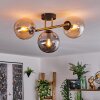 Gastor Deckenleuchte Glas 15 cm Gold, Schwarz, 3-flammig