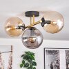 Gastor Deckenleuchte Glas 15 cm Gold, Schwarz, 3-flammig