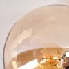 Gastor Deckenleuchte Glas 15 cm Gold, Schwarz, 3-flammig