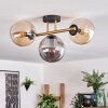 Gastor Deckenleuchte Glas 15 cm Gold, Schwarz, 3-flammig