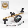 Koyoto Deckenleuchte Glas 15 cm Gold, Schwarz, 3-flammig