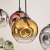 Ripoll Pendelleuchte Glas 15 cm Naturfarben, Schwarz, 5-flammig