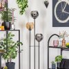 Koyoto Stehleuchte Glas 15 cm Holz hell, Schwarz, 3-flammig