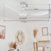 Follseland Deckenventilator LED Weiß, 1-flammig, Fernbedienung
