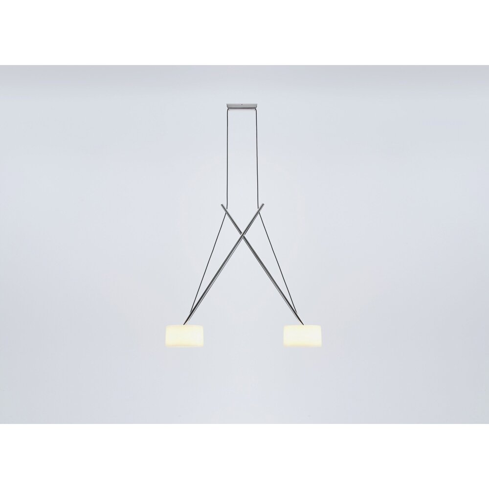 Serien Lighting TWIN Suspension Pendelleuchte 4m-Cable-Version Chrom, 2-flammig main product photo