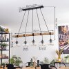 Ripoll Pendelleuchte Glas 15 cm Naturfarben, Schwarz, 5-flammig