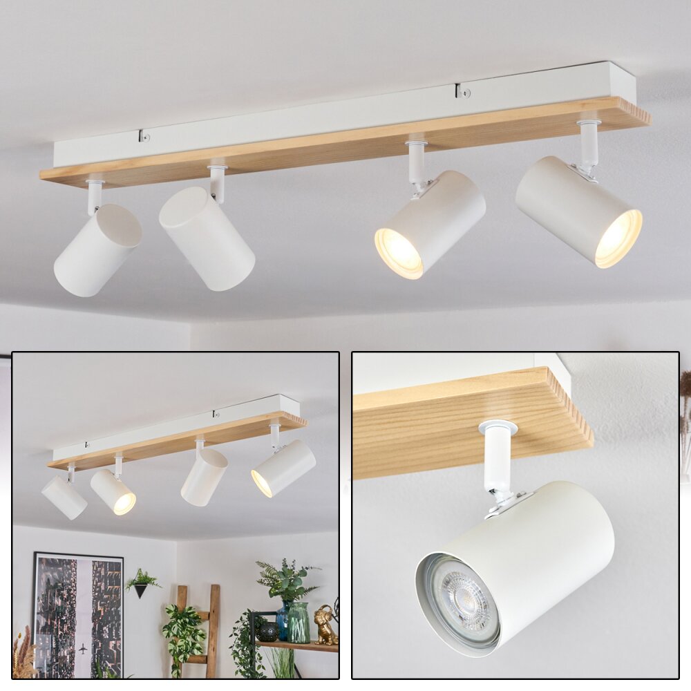 Gesteira Deckenleuchte Naturfarben, Weiß, 4-flammig main product photo